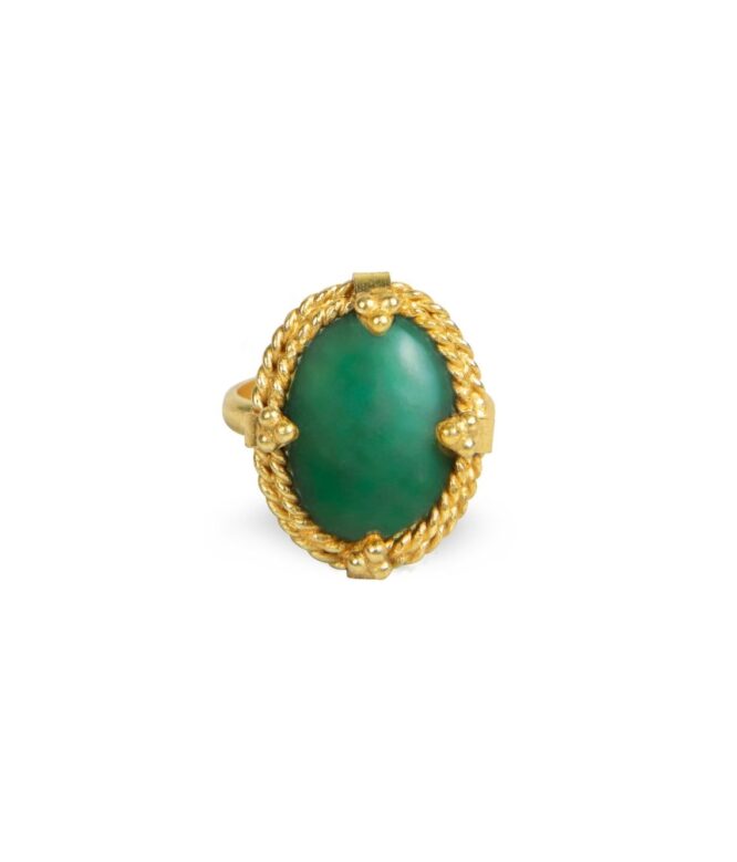 green aventurine rawa ring