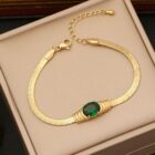 Emerald Green Snake Chain 3 Piece Jewellery Set