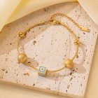 Anti tarnish evil eye bracelet