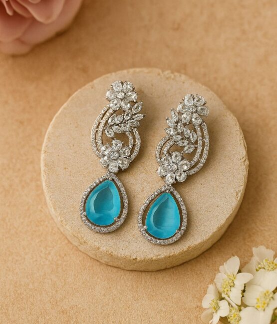 Velvet Spark Earrings - Blue