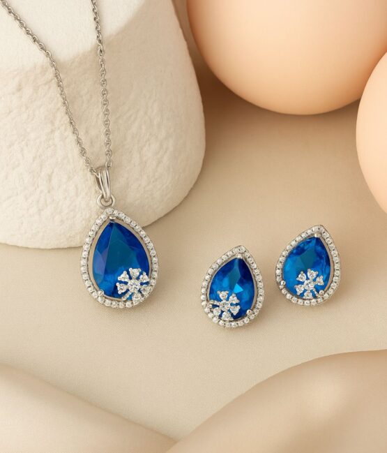 Azure Mist - Pendant & Earrings