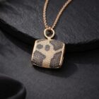 Luxe Statement Leopard Print Pendant