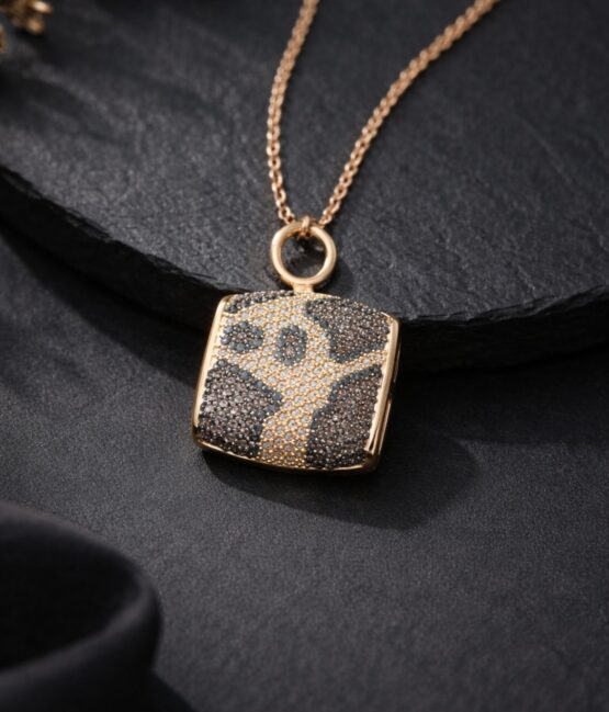 Luxe Statement Leopard Print Pendant