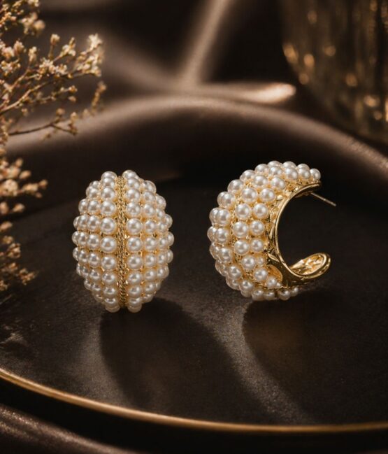 Demi Pearl Earrings – Minimal Half Pearl Studs for Women