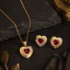 Heart of Ruby Pendant Set