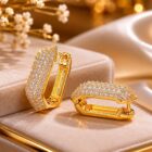 Majestic Square Cut Hoop Earrings