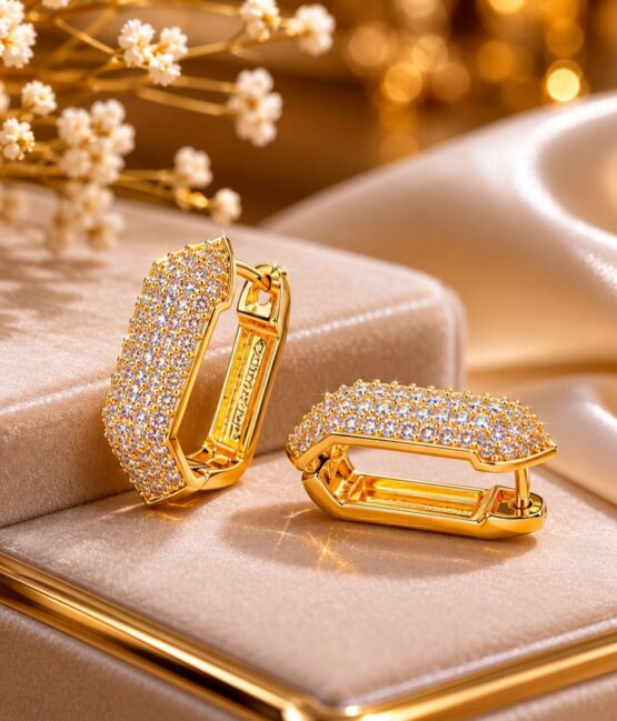 Majestic Square Cut Hoop Earrings