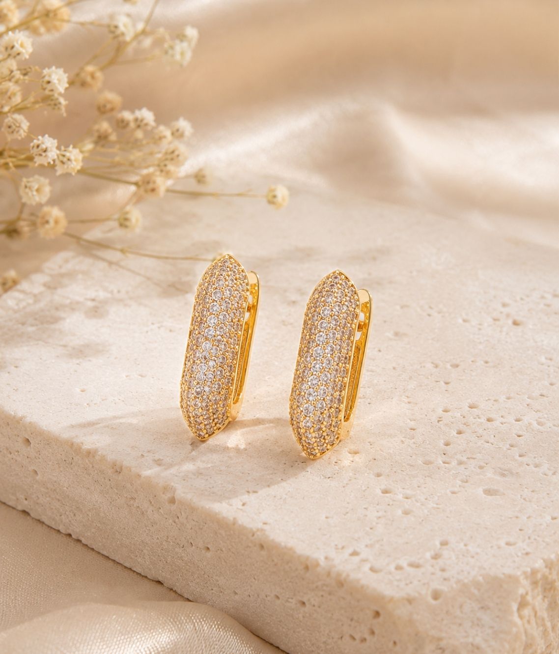 Majestic Square Cut Hoop Earrings