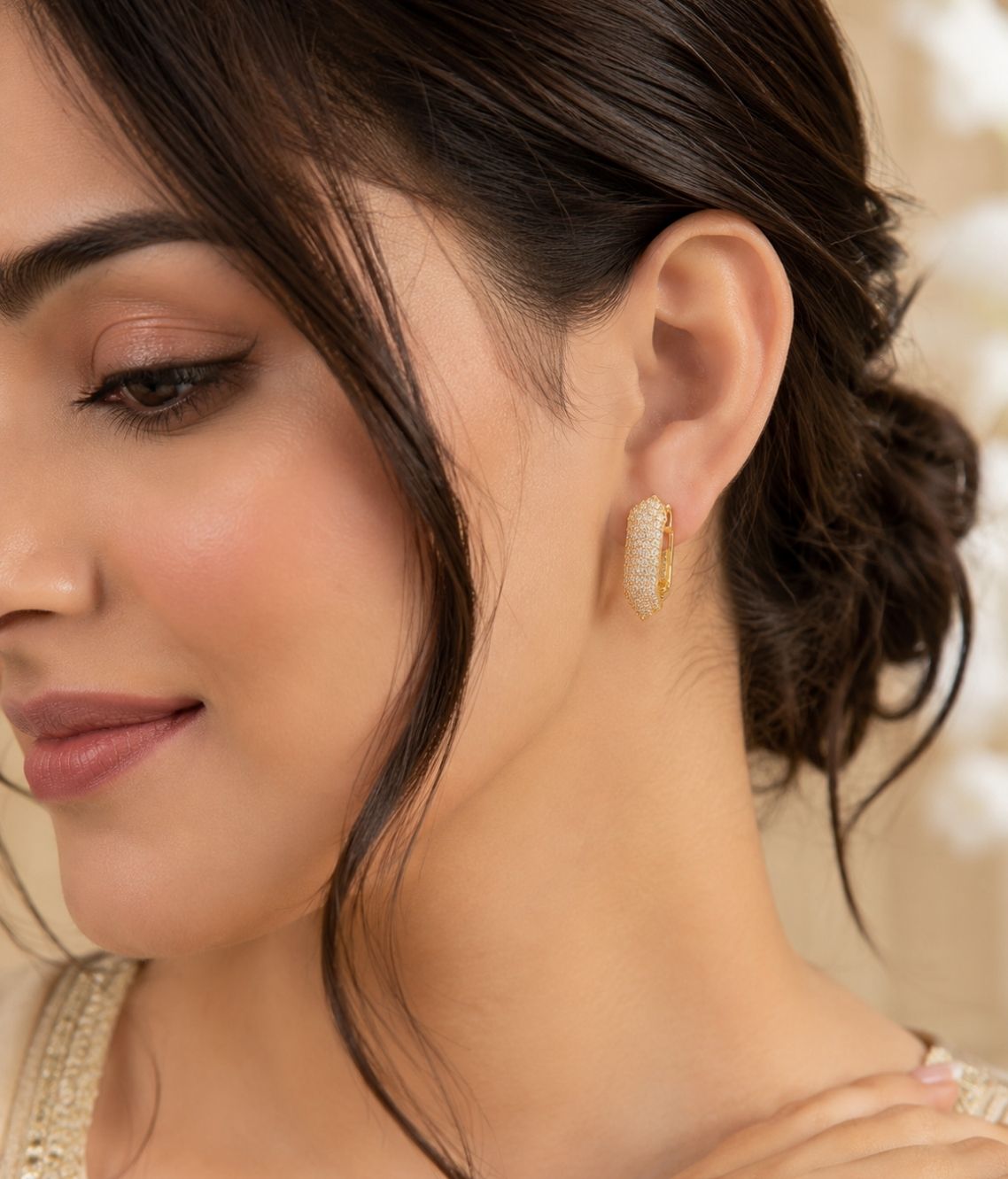 Majestic Square Cut Hoop Earrings