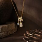 Aura Cubic Zirconia Gold-Plated Pendant Necklace for Women
